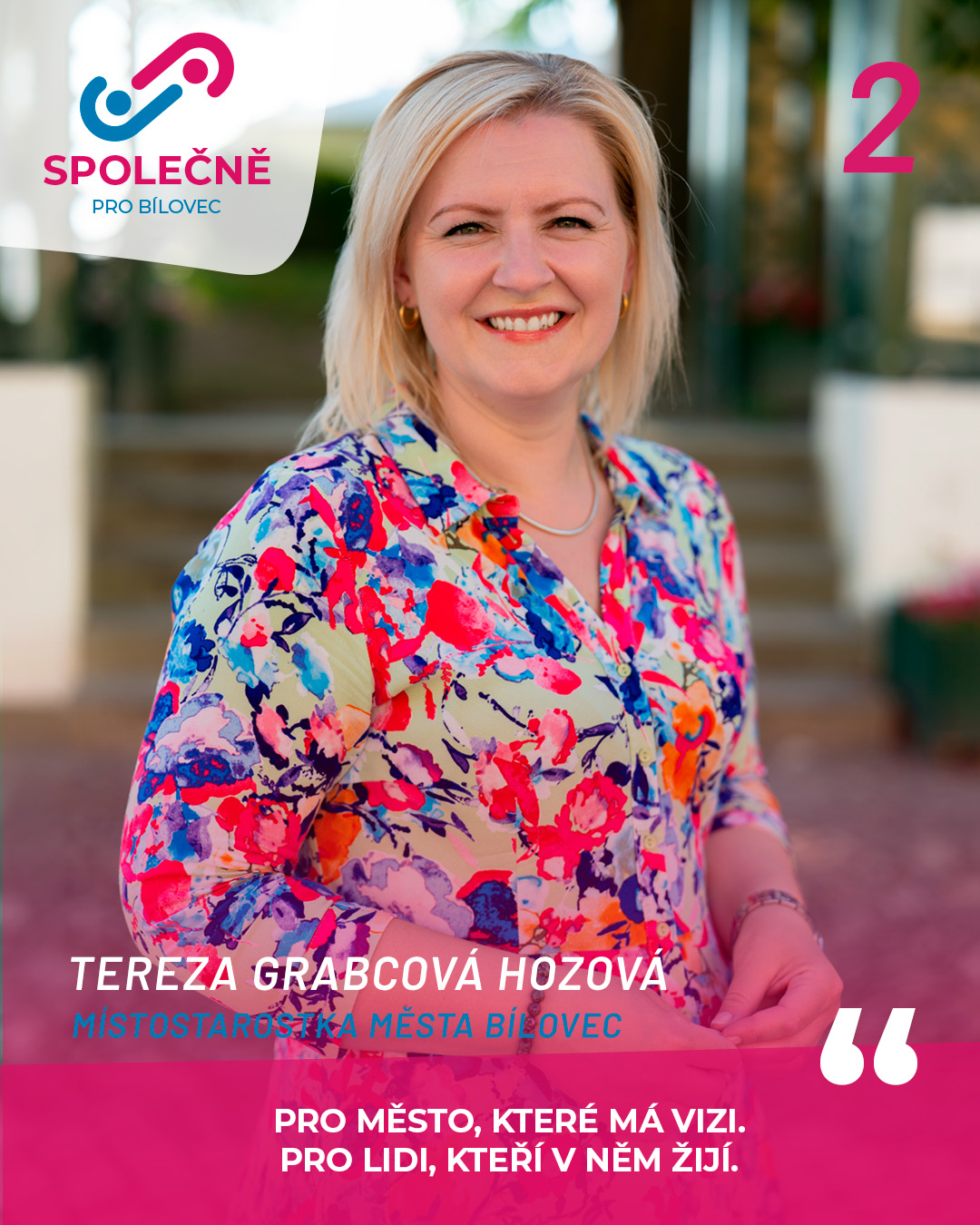Tereza Grabcová Hozová – kandidát č. 2 SPOLEČNĚ PRO BÍLOVEC