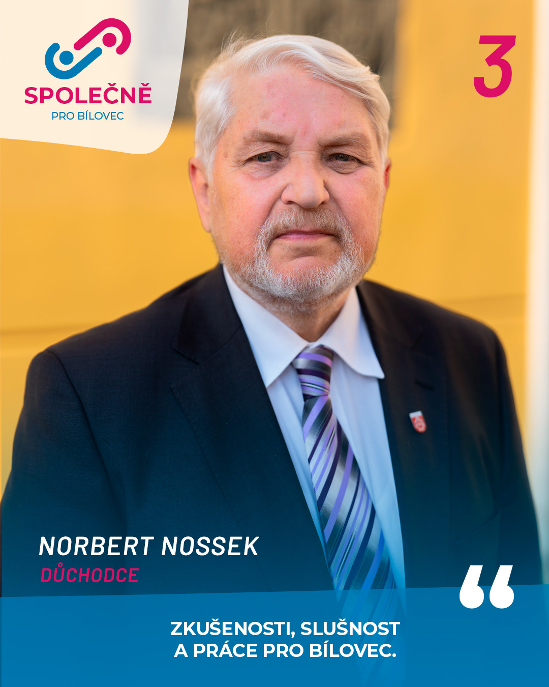Norbert Nossek – kandidát č. 3 SPOLEČNĚ PRO BÍLOVEC